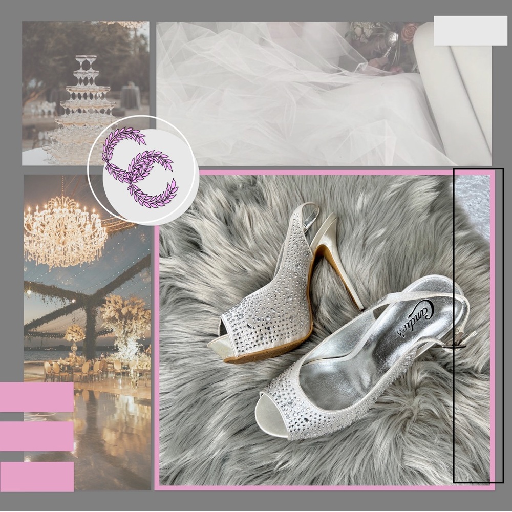 SOLD - NWOT Candie's Catiara Rhinestone Heels - Silver, Size 9 - Picture 3 of 11